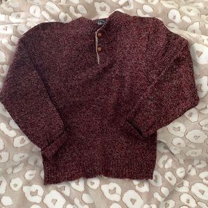 Maroon and gray sweater